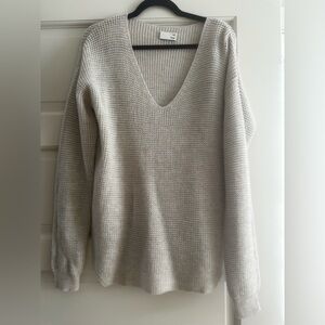 Wilfred Beige V-Neck Sweater